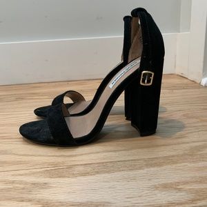 Steve Madden Suede Carrson Black Heel size 8